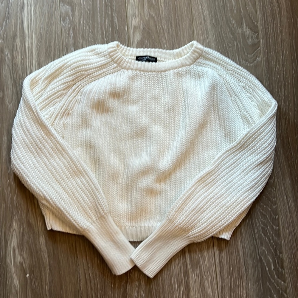 american apparel cropped fisherman sweater